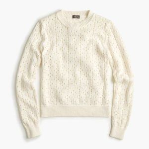 J.Crew - Point Sur Allover Pointelle Ivory Sweater